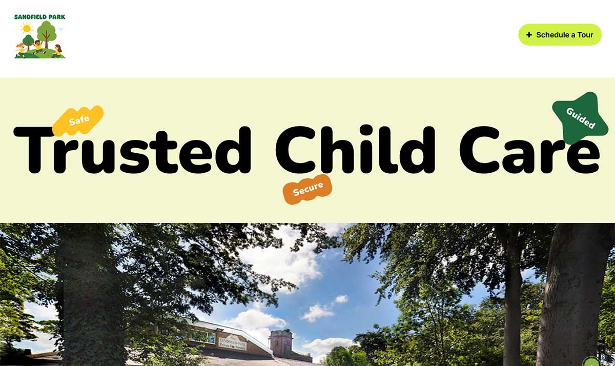 Sandfield Park - App Landing Template